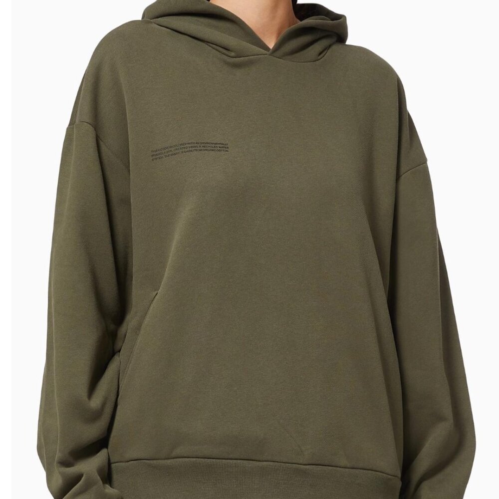 Pangaia Womens 365 Heavyweight Hoodie - Khaki Green Size XXS